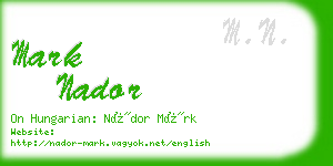 mark nador business card